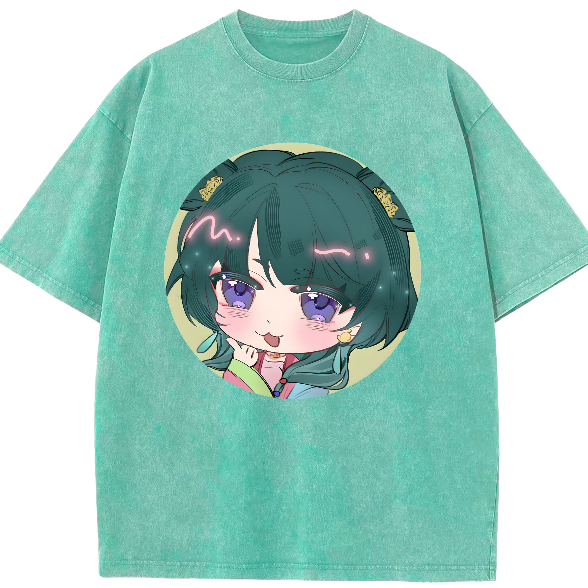 （画像用） 薬屋のひとりごと The Apothecary Diaries 綿100% ヴィンテージ風 半袖Tシャツ（フロントプリント）